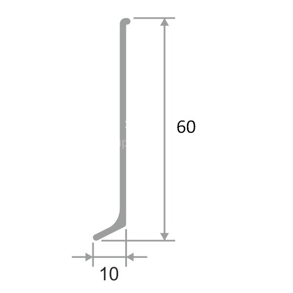Заказать Алюминиевый напольный плинтус 60х10 мм ПЛ-60-00 без покрытия 3 м Заказать Алюминиевый напольный плинтус 60х10 мм ПЛ-60-00 без покрытия 3 м