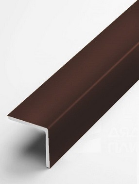 Заказать Алюминиевый уголок защитный 30х30 мм прямой PV75-38 темно-коричневый Ral 8017 2,7 м 
