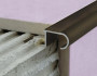 Алюминиевый профиль для ступеней овальный (ZET OWAL) с рифлением 10 мм PV49-10 коричневый матовый 2,7 м