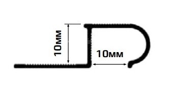 Заказать Алюминиевый профиль для ступеней овальный (ZET OWAL) с рифлением 10 мм PV49-10 коричневый матовый 2,7 м Заказать Алюминиевый профиль для ступеней овальный (ZET OWAL) с рифлением 10 мм PV49-10 коричневый матовый 2,7 м