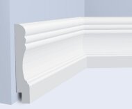 Напольный плинтус 145х25 мм Hiwood W009L белый полистирол 2 м Напольный плинтус 145х25 мм Hiwood W009L белый полистирол 2 м