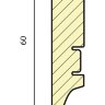 Заказать Плинтус МДФ Smartprofile Paint 60 напольный под покраску (Белый) 2,4м 