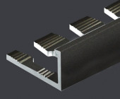 Гибкий L-профиль алюминиевый 12 мм PV06-18 черный матовый 2,7 м