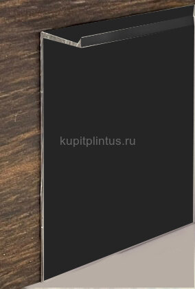 Заказать Алюминиевый плинтус к гипсокартону 60 мм ПТ-1/60 ЭКО черный 3 м Заказать Алюминиевый плинтус к гипсокартону 60 мм ПТ-1/60 ЭКО черный 3 м