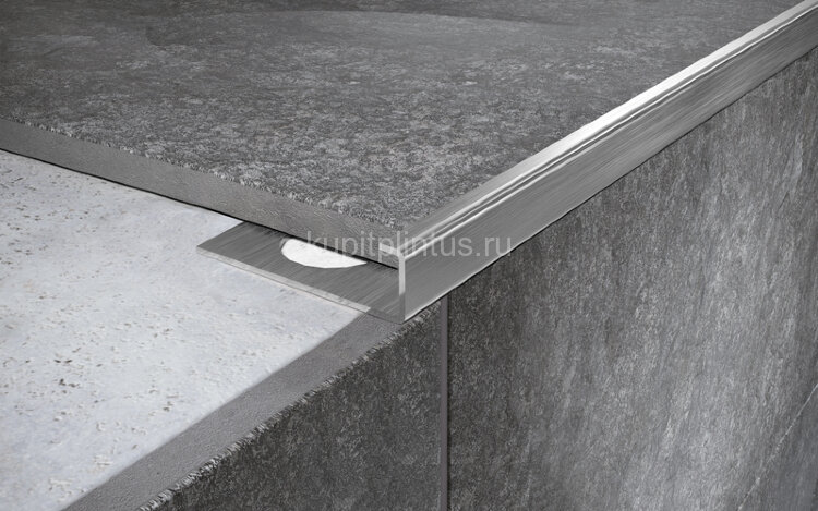 Заказать Стальной П-профиль окантовочный 8х5 мм FPL 8 S сатинированная сталь 2,7 м Заказать Стальной П-профиль окантовочный 8х5 мм FPL 8 S сатинированная сталь 2,7 м