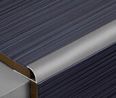 Алюминиевый профиль С-образный (раскладка) ПО-10 Графит глянец браш 2,7 м