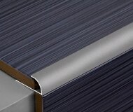 Алюминиевый профиль С-образный (раскладка) ПО-10 Графит глянец браш 2,7 м