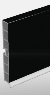 Цоколь кухонный ПВХ 100 мм Thermoplast MR189 Цвет 1905 Черный глянец 3 м