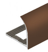Профиль для плитки С-образный внешний из алюминия 12 мм PV24-07 Бронза блестящая 2,7 м