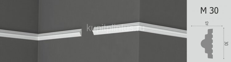 Заказать Молдинг 30х12 мм Де-Багет XPS POLYMER М 30 белый 2 м Заказать Молдинг 30х12 мм Де-Багет XPS POLYMER М 30 белый 2 м