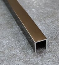 Алюминиевый П-профиль 8х10 мм Б-1 бронза люкс 3 м Алюминиевый П-профиль 8х10 мм Б-1 бронза люкс 3 м