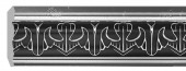 Потолочный карниз Decomaster Эрмитаж 155B-63 Серебро-черный 60х40х2400 мм