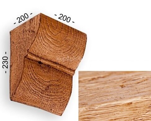 Заказать Консоль для балок 230х200х200 мм Уникс Классика К3 Орех 