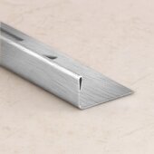 Профиль L-образный из нержавеющей стали 8 мм SL005-8H SGB серебро глянец браш 2,7 м Профиль L-образный из нержавеющей стали 8 мм SL005-8H SGB серебро глянец браш 2,7 м