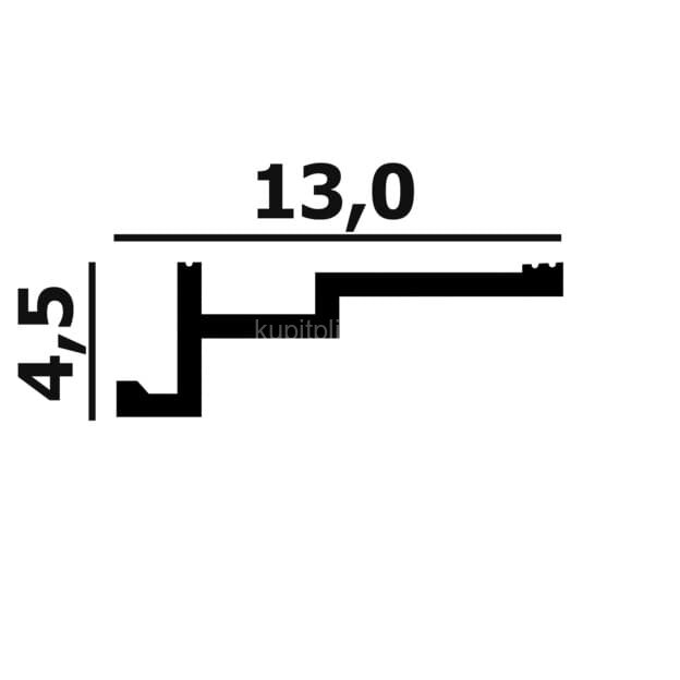 Заказать Потолочный плинтус Перфект Плюс P101 белый ударопрочный полимер 130х45х2000 мм Заказать Потолочный плинтус Перфект Плюс P101 белый ударопрочный полимер 130х45х2000 мм