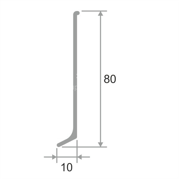Заказать Алюминиевый напольный плинтус 80х10 мм ПЛ-80-00 без покрытия 3 м Заказать Алюминиевый напольный плинтус 80х10 мм ПЛ-80-00 без покрытия 3 м