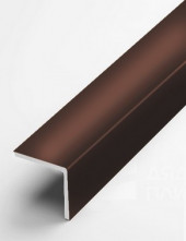 Алюминиевый уголок защитный 30х30 мм прямой PV75-39 коричневый Ral 8011 2,7 м