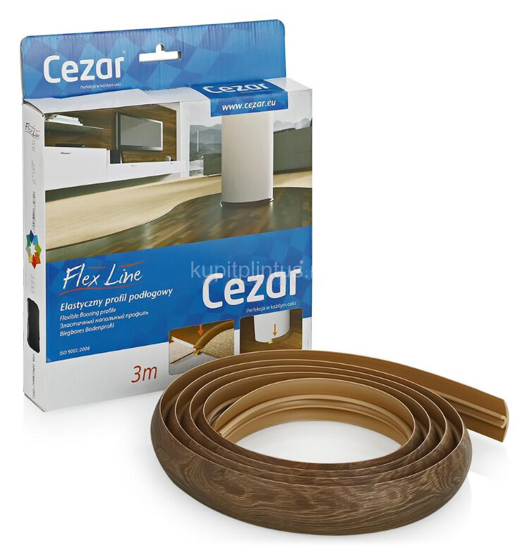 Заказать Порог гибкий ПВХ Т-образный Cezar Flex Line 108 Дуб замковый 6 м Заказать Порог гибкий ПВХ Т-образный Cezar Flex Line 108 Дуб замковый 6 м