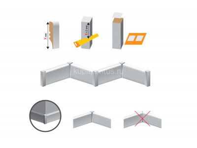 Заказать Столбик Smartprofile Paint для стыковки плинтуса МДФ (Белый под подкраску) Заказать Столбик Smartprofile Paint для стыковки плинтуса МДФ (Белый под подкраску)