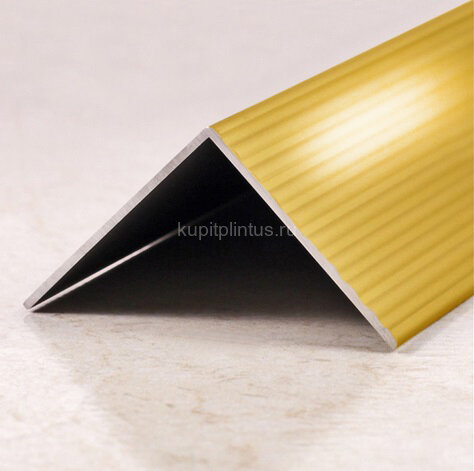 Заказать Порог угловой алюминиевый ПО-40х40 золото глянец 2,7 м Заказать Порог угловой алюминиевый ПО-40х40 золото глянец 2,7 м