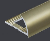 C-образный алюминиевый профиль для плитки 8 мм PV16-16 титан матовый 2,7 м