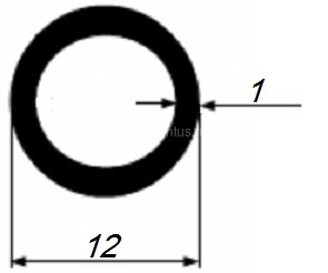 Заказать Труба алюминиевая круглая 12х1 мм 3 м Заказать Труба алюминиевая круглая 12х1 мм 3 м