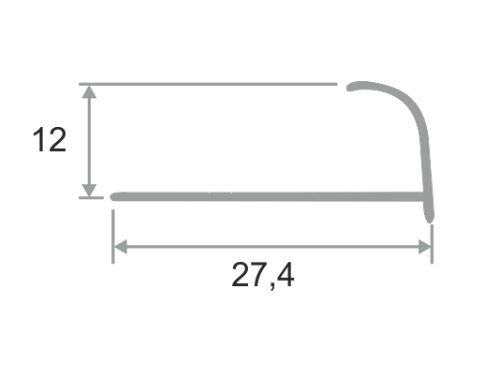 Заказать Алюминиевая раскладка для плитки наружний угол ПО-13 Черный матовый 2,7 м 