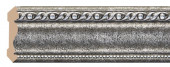 Потолочный плинтус Decomaster 124-44 Серебро с инкрустацией 44х44х2400 мм
