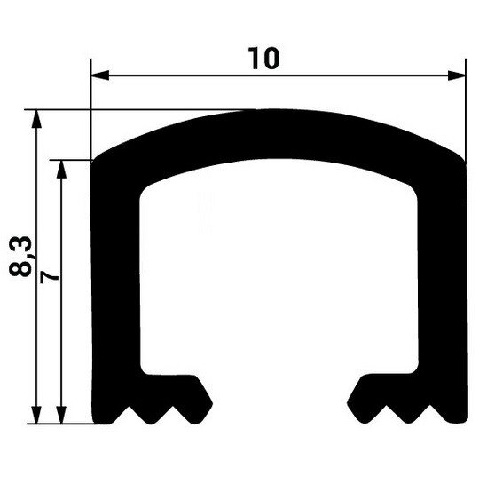 Заказать Алюминиевый П-профиль 8х10 мм Б-1 серебро матовое 3 м 