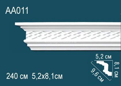 Заказать Потолочный плинтус с орнаментом Перфект AA011 81х96х52 мм 2,4 м Заказать Потолочный плинтус с орнаментом Перфект AA011 81х96х52 мм 2,4 м
