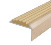 Порог угловой с бежевой резиновой вставкой Д01 КД Сосна 2,7 м