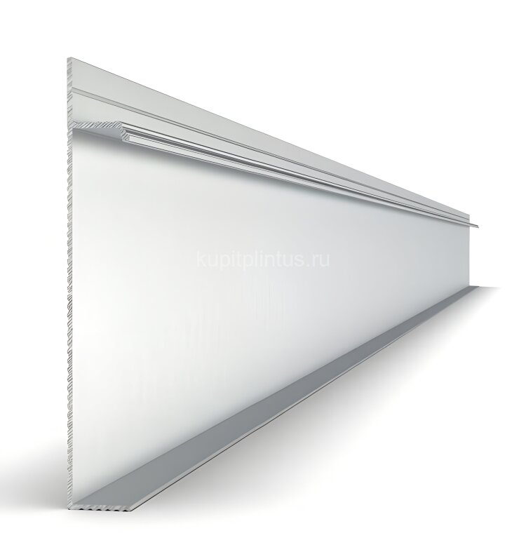 Заказать Алюминиевый плинтус для пола 100х15 мм Мега-Трейд 9146 серебро 3 м Заказать Алюминиевый плинтус для пола 100х15 мм Мега-Трейд 9146 серебро 3 м