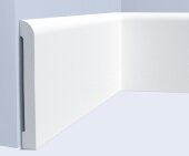 Напольный плинтус 125х14 мм Hiwood BE125 белый полистирол 2 м