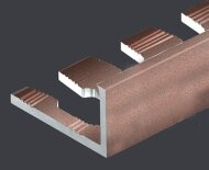 Гибкий L-профиль алюминиевый 12 мм PV06-14 розовый матовый 2,7 м