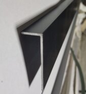 Алюминиевый плинтус к гипсокартону 40х13 мм ПБ-40х13 черный 3 м