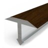Заказать Профиль Т-образный гибкий 25 мм MP13 из ламинированного алюминия 31 Орех 2,7 м 