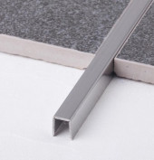 П-профиль 10х10 мм нержавеющая сталь SUP010 Серебро глянец браш 2,7 м