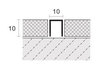 Заказать П-профиль 10х10 мм нержавеющая сталь SUP010 Серебро глянец браш 2,7 м 