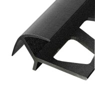 Алюминиевый профиль для плитки внешний ПО-12х12 Черный муар 2,7 м Алюминиевый профиль для плитки внешний ПО-12х12 Черный муар 2,7 м