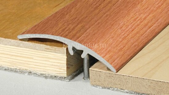 Заказать Алюминиевый порог разноуровневый скрытое крепление 50 мм Effector A65-38 Бук Красный 2,7 м 