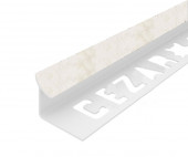 Профиль ПВХ для плитки Cezar внутренний 12 мм 203 Светло-серый мрамор 2,5 м