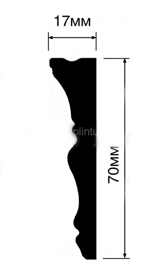 Заказать Карниз 70х17 Hiwood M1707 из полистирола 2 м Заказать Карниз 70х17 Hiwood M1707 из полистирола 2 м