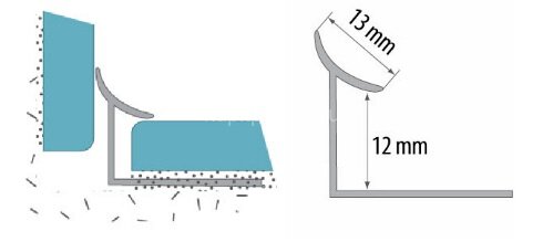 Заказать Профиль ПВХ для плитки Cezar внутренний 12 мм 102 Слоновая кость 2,5 м 