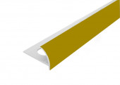 Профиль внешний ПВХ для плитки Cezar 12 мм 201 Золотой 2,5 м