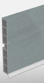 Цоколь кухонный ПВХ 100 мм Thermoplast MR189 Цвет 1201 Матовое серебро 3 м
