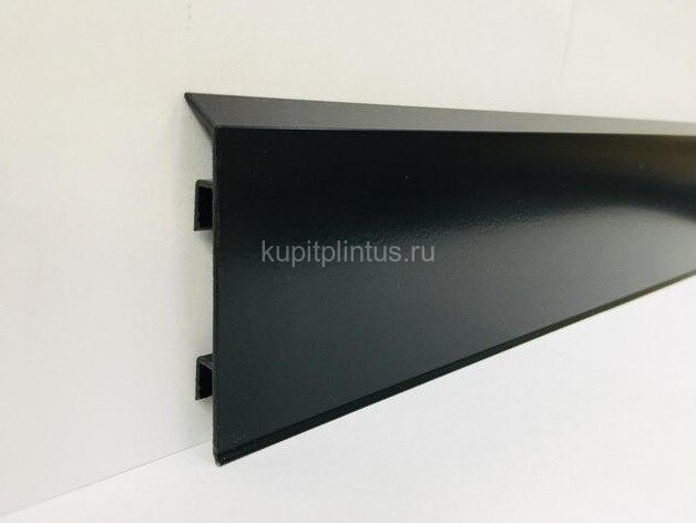 Заказать Напольный плинтус алюминиевый 100 мм Евротрим F-100 2642 черный 2,95 м 