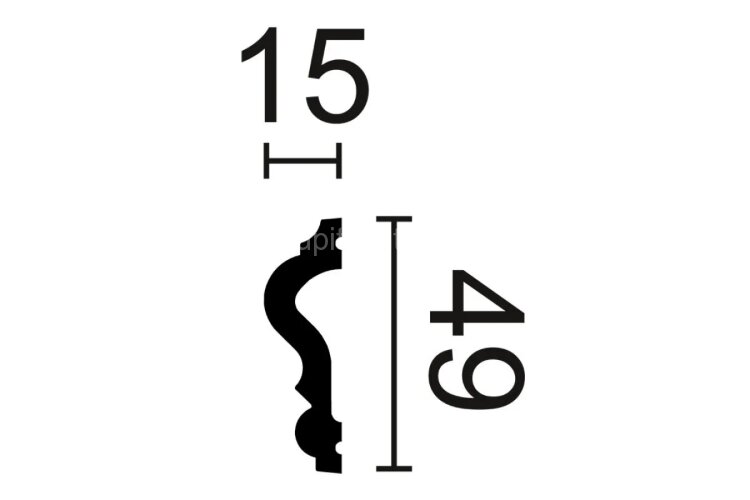 Заказать Потолочный плинтус NMC WL11 Wallstyl 49х15 мм 2 метра 