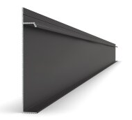 Алюминиевый плинтус для пола 100х15 мм Мега-Трейд 9146 черный 3 м