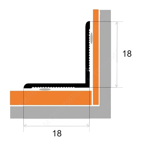 Заказать Внутренний уголок алюминиевый 18х18 мм MP 15 40-Горная сосна 2,7 м Заказать Внутренний уголок алюминиевый 18х18 мм MP 15 40-Горная сосна 2,7 м