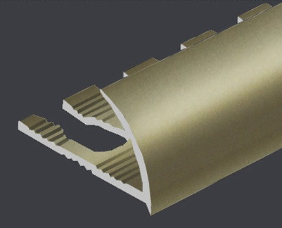 Заказать Гибкий C-образный профиль для плитки 10 мм PV20-16 титан матовый 2,7 м 